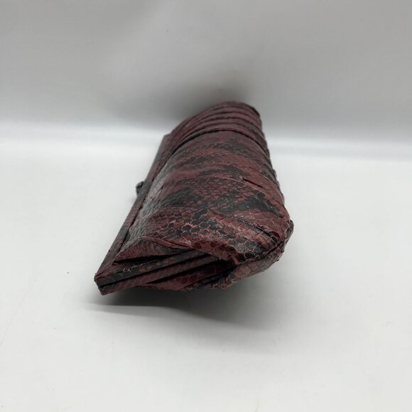 Kotur Pink And Black Snakeskin Clutch - Picture 4 of 10